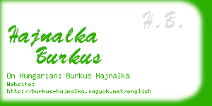 hajnalka burkus business card